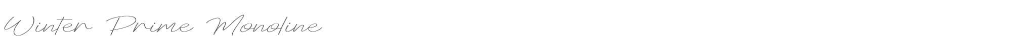 Winter Prime Monoline Winter Prime Monoline.ttf font preview